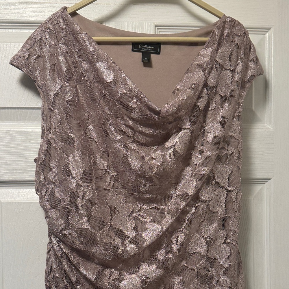 Dress Barn Mauve Lace Midi Dress